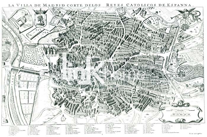 Plano de Madrid Antonio Mancelli 1622 1635 2