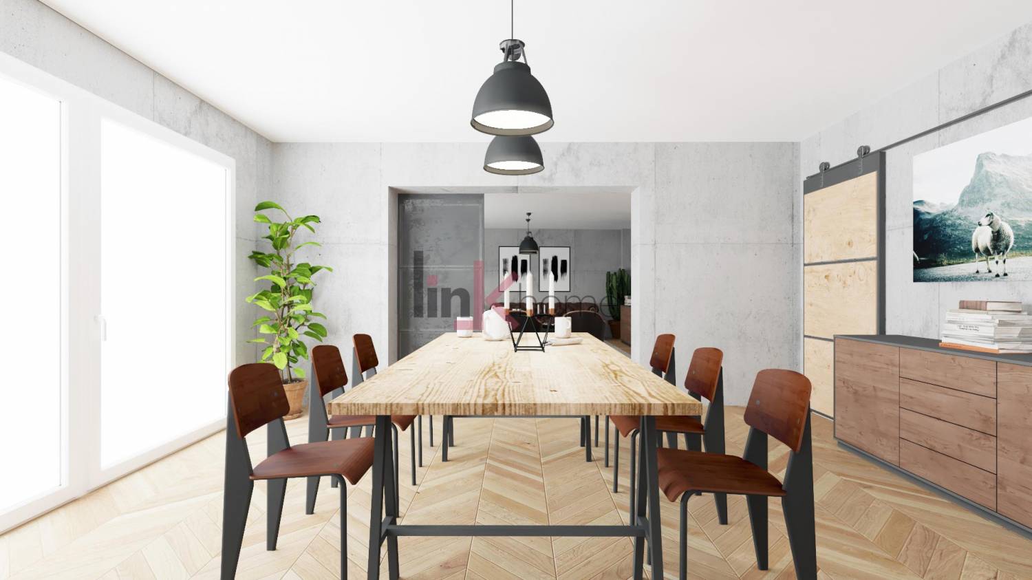 Comedor - Ideas de decoración - creado por ordenador