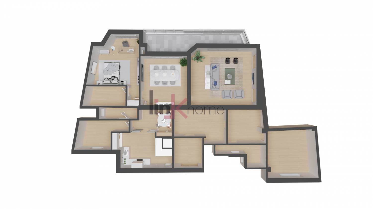 Plano 3D - Idea de decoración - Decoración industrial